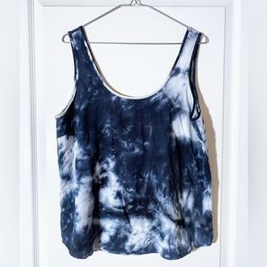 STUDIO tie dye rayon top size L